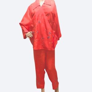 Vintage Selene Sport Embroidered Wrap Jacket and Pant Plus Size 2X